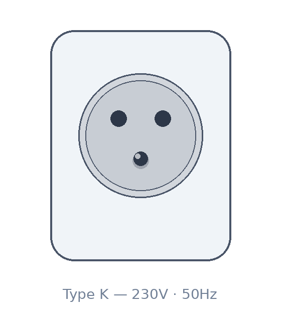 Type C and F power plug used in Denmark
